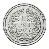 10 Cent 1927 Wilhelmina ZFr+