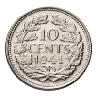 10 Cent 1941 Wilhelmina ZFr+