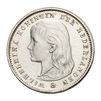 25 Cent 1892 Wilhelmina Pr 