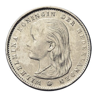 25 Cent 1897 Wilhelmina Pr