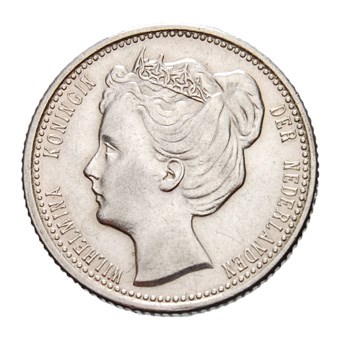 25 Cent 1901 Wilhelmina Pr-