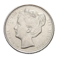 25 Cent 1902 Wilhelmina Pr+