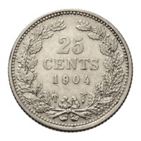 25 Cent 1904 Wilhelmina ZFr 