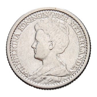 25 Cent 1910 Wilhelmina ZFr