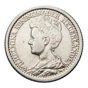 25 Cent 1917 Wilhelmina ZFr