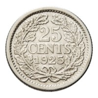25 Cent 1925 Wilhelmina ZFr