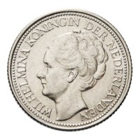 25 Cent 1939 Wilhelmina ZFr-