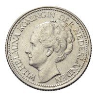 25 Cent 1941 Wilhelmina ZFr+