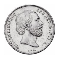 1/2 Gulden 1857 Willem III Pr+