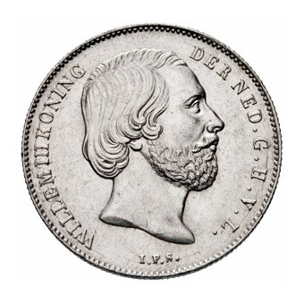 1/2 Gulden 1858 Willem III Pr+