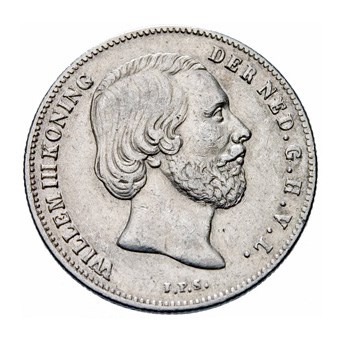 1/2 Gulden 1858 Willem III ZFr+