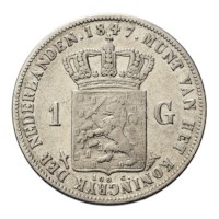 1 Gulden 1847 Willem II ZFr-