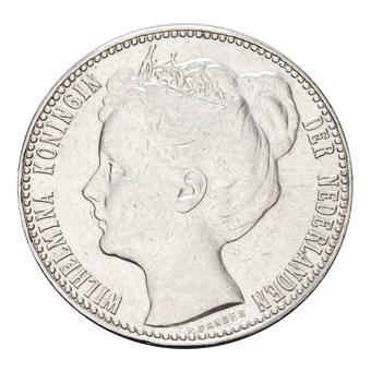 1 Gulden 1904 Wilhelmina ZFr+