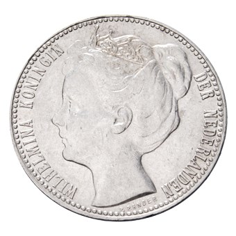 1 Gulden 1908 Wilhelmina Pr-