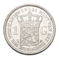 1 Gulden 1911 Wilhelmina Pr 
