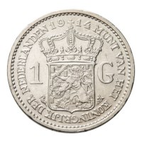 1 Gulden 1914 Wilhelmina Pr-