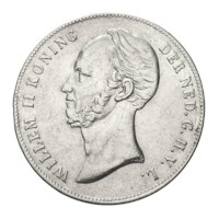 2 1/2 gulden 1848 Willem II ZFr+