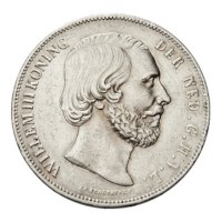 2 1/2 Gulden 1857 Willem III ZFr+