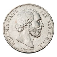 2 1/2 gulden 1861 Willem III ZFr+