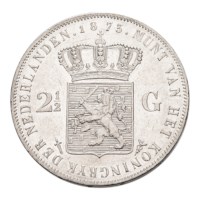 2 1/2 Gulden 1873 Willem III ZFr+