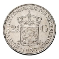 2 1/2 Gulden 1930 Wilhelmina Pr