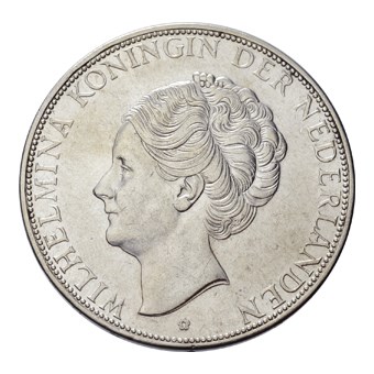 2 1/2 Gulden 1933 Wilhelmina ZFr+ 