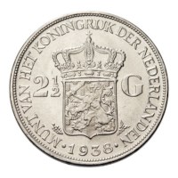 2 1/2 Gulden 1938 Wilhelmina ZFr
