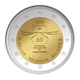 Belgique 2 euros « Droits de l’homme » 2008 UNC