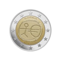 Slovenia 2 Euro "10 Years EMU" 2009