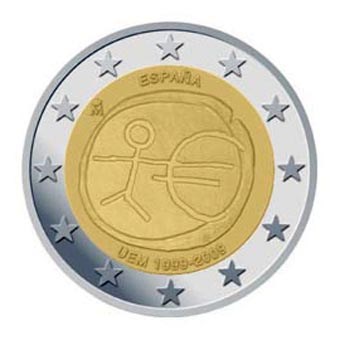 Espagne 2 euros « 10 ans EMU » 2009