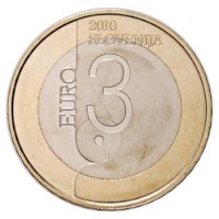 Slovénie 3 euros "Ljubljana" 2010
