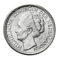 10 Cent 1943 PP Wilhelmina Pr+