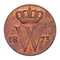 1/2 cent 1873 Willem III Pr