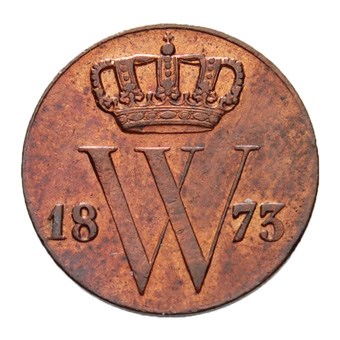 1/2 cent 1873 Willem III Pr