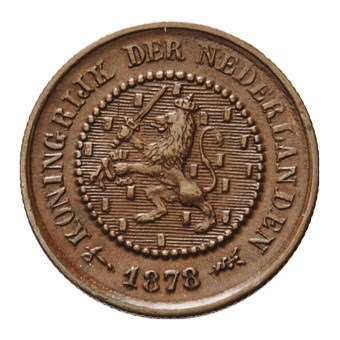 1/2 Cent 1878 Willem III ZFr