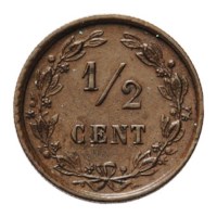 1/2 Cent 1878 Willem III ZFr
