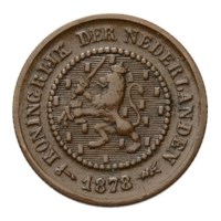 1/2 Cent 1878 Willem III ZFr-