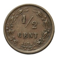 1/2 Cent 1885 Willem III ZFr