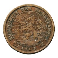 1/2 Cent 1912 Wilhelmina ZFr-