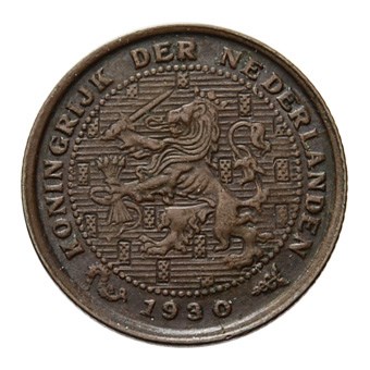 1/2 Cent 1930 Wilhelmina ZFr