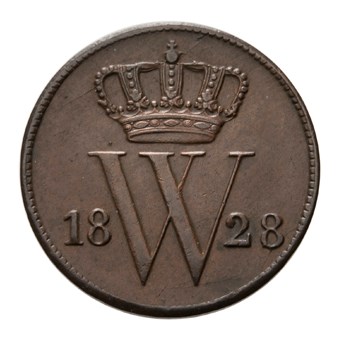 1 Cent 1828 Willem I ZFr+
