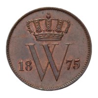 1 cent 1875 Willem III Pr