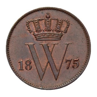 1 cent 1875 Willem III Pr