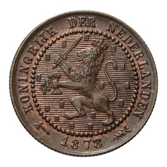 1 Cent 1878 Willem III FDC