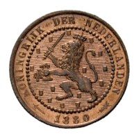1 cent 1880 Willem III FDC