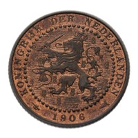 1 Cent 1906 Wilhelmina FDC-