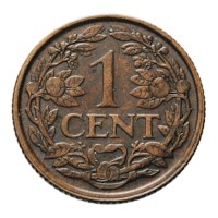 1 Cent 1918 Wilhelmina ZFr+