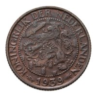 1 Cent 1939 Wilhelmina ZFr