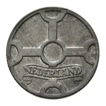 1 Cent 1942 Duitse bezetting zink Pr+
