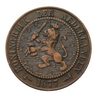 2 1/2 Cent 1877 Willem III ZFr